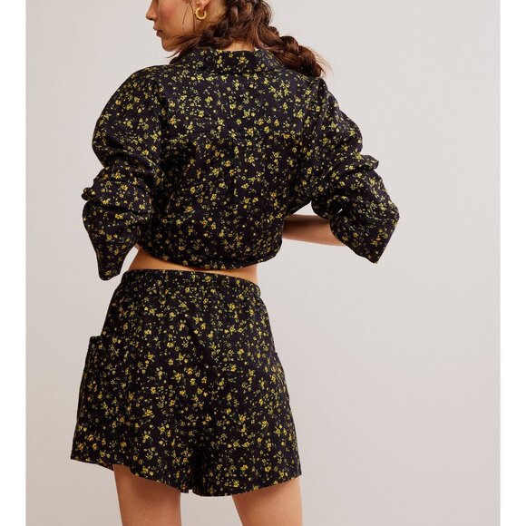 Free People Black Floral Pajama Set - Picture 5 of 8